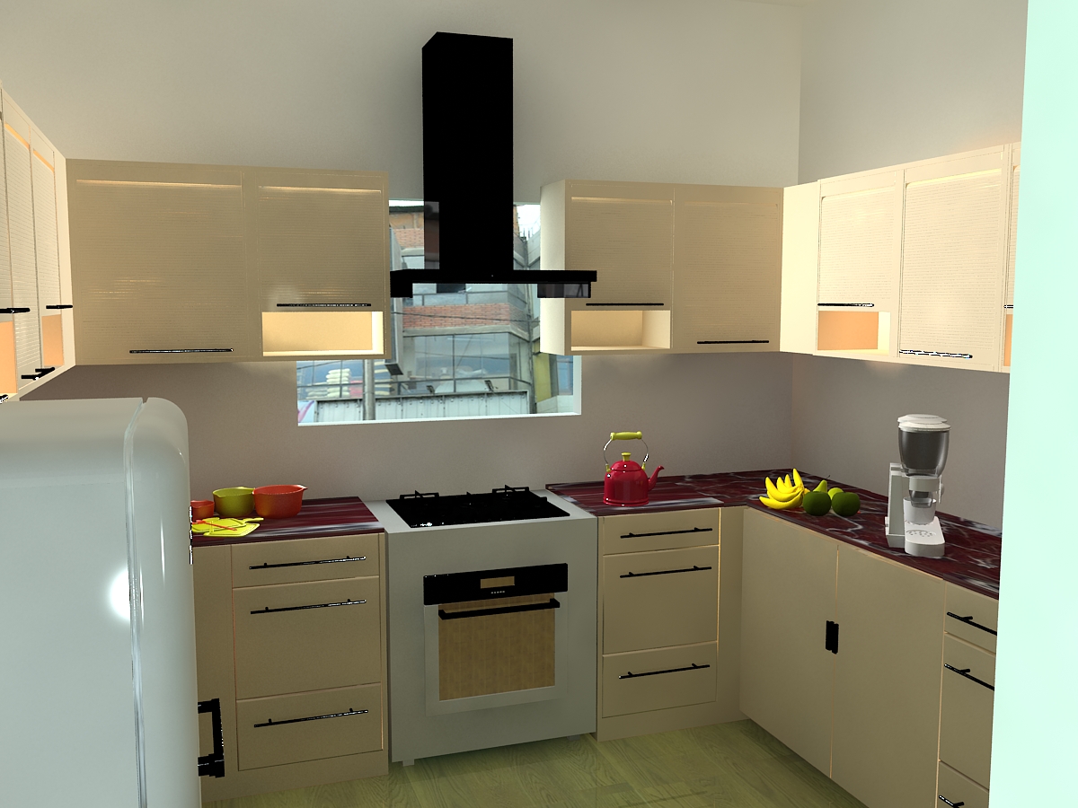 Dr J Menghani Kitchen 2011 3D Render