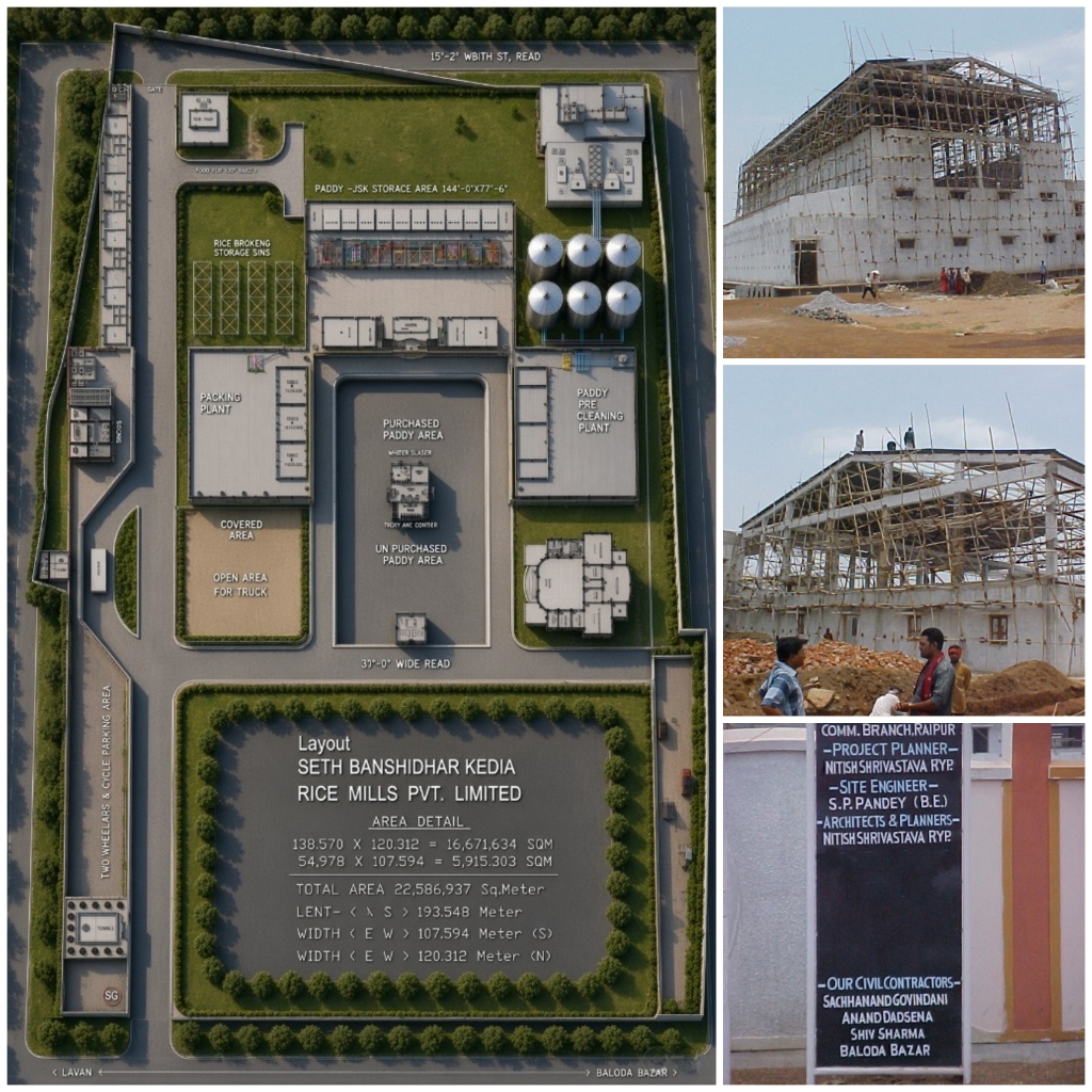 Seth Banshidhar Kedia Rice Mills Pvt Ltd Lavan Balodabazar 2003-2006 — Industrial project by N Architectural Consultants