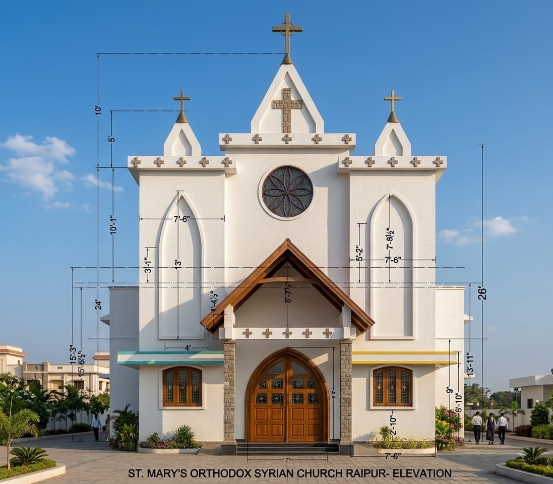 St. Mary's Orthodox Syrian Church Raipur 2004-2005